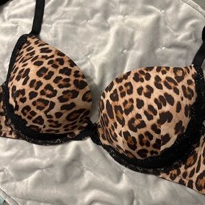 Torrid Curve Leopard & Lace Push Up Bra